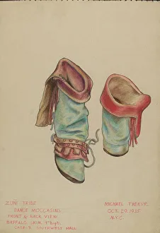 Dance Moccasins, 1935. Creator: Michael Trekur