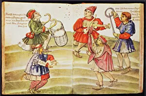 Images Dated 14th June 2013: Dance Moorish - Spanish, engraving, 1529