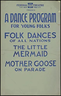 Nursery Rhyme Prints: A Dance Program for Young Folks, New York, 1937. Creator: Unknown