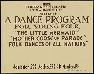 Nursery Rhyme Prints: A Dance Program for Young Folks, New York, 1937. Creator: Unknown