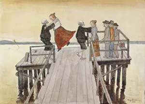 Dance on the Quay, 1899. Creator: Hugo Simberg