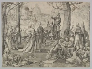 Van Leyden Prints: The Dance of St. Mary Magdalene (copy). n. d. Creator: Unknown