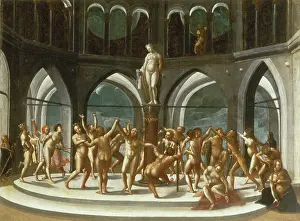 Venus Prints: Dance around the Statue of Venus, 1580-1590. Creator: Hans Bock the Elder