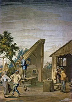 Royal Palace Gallery: The dance, tapestry by David Teniers