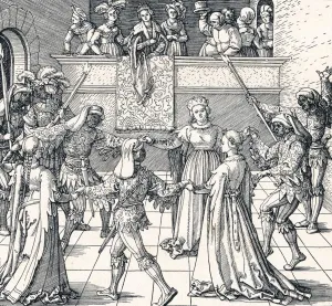 Bayern Gallery: Dance by Torchlight, Augsburg, 1516 (1906). Artist: Albrecht Durer