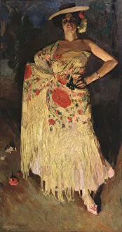 A dancer, 1903. Artist: Vinogradov, Sergei Arsenyevich (1869-1938) A dancer, 1903. Artist: Vinogradov, Sergei Arsenyevich (1869-1938)