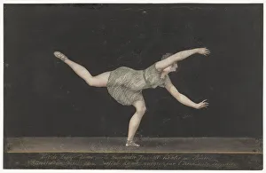 Dancer Annette Köbler performing the Pas-de-Shawl, 1812. Creator: Bartholomeus Ziesenis