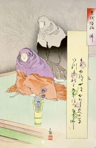 Kiyochika Kobayashi Prints: The Dancer Hotoke Gozen at Gioji (image 1 of 3)