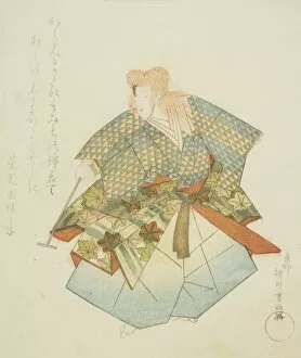 Shigenobu Yanagawa Collection: Dancer in Momijigari, from an untitled series of nerimono festival dancers, c. 1823