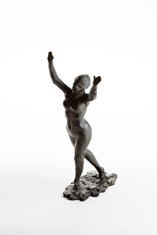 Arms Raised Prints: Dancer Moving Forward, Arms Raised, cast in 1920. Creator: Edgar Degas