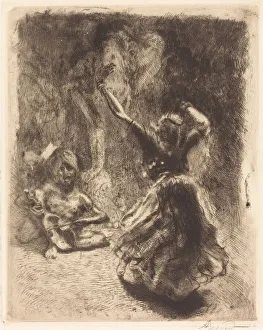 Tanjore India Prints: The Dancer of Tanjore (La bayadere of Tanjore), 1914. Creator: Paul Albert Besnard