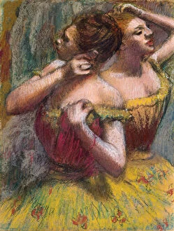 Choreography Collection: Two Dancers, 1898-1899. Artist: Degas, Edgar (1834-1917)