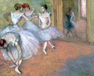 Four Dancers in the Foyer, late 19th-early 20th century. Artist: Edgar Degas