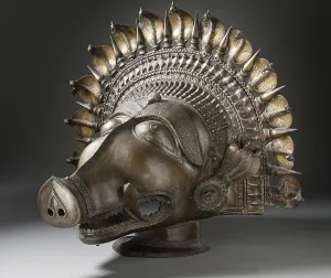 Wild Boar Prints: Dancer's Headpiece in the Form of a Panjurli Bhuta (boar spirit deity)