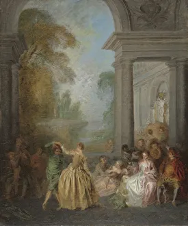 Jean Baptiste Pater Prints: Dancers in a Pavilion, 1720s. Creator: Jean-Baptiste Pater (French, 1695-1736)