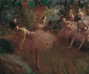 Choreography Collection: Dancers in pink. Artist: Forain, Jean-Louis (1852-1931)