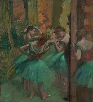 Wings Collection: Dancers, Pink and Green, ca. 1890. Creator: Edgar Degas