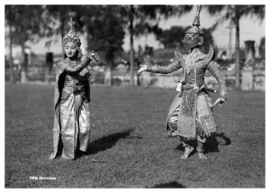 Bangkok Prints: Dancers in traditional dress, Bangkok, Thailand, early 20th century(?)