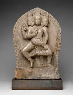 Dancing Bhairava, A Horrific Form of God Shiva, 13th/14th century. Creator: Unknown Dancing Bhairava, A Horrific Form of God Shiva, 13th/14th century. Creator: Unknown