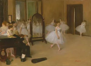 Piano Prints: The Dancing Class, ca. 1870. Creator: Edgar Degas