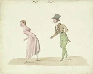 Loon Pieter Van Prints: Dancing couple, 1811-1873. Creator: Pieter van Loon