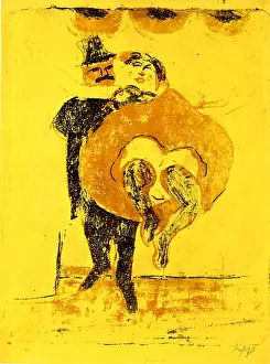 Dancers Prints: The dancing couple, 1909. Creator: Max Pechstein