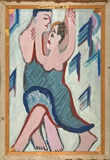 Dancing Couple in the Snow [reverse], 1928-1929. Creator: Ernst Kirchner