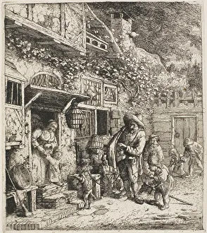 Cornelis Duserd Prints: The Dancing Dog, 1685. Creator: Cornelis Dusart