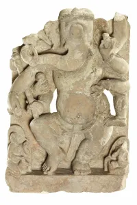Sandstone Prints: Dancing Ganesha, 1000s. Creator: Unknown