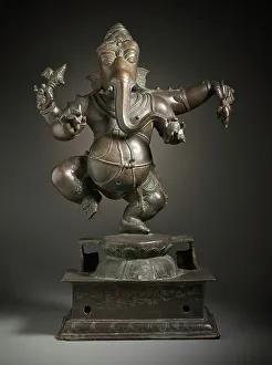 Trunk Prints: Dancing Ganesha, Lord of Obstacles, 16th-17th century. Creator: Unknown