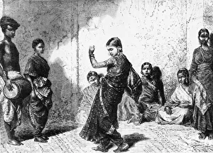 Mumbai Maharashtra India Prints: Dancing Girls of Bombay, c1891. Creator: James Grant