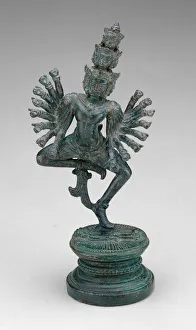 Cambodia Prints: Dancing Hevajra (Ardhaparyanka), Angkor period, 12th / 13th century. Creator: Unknown