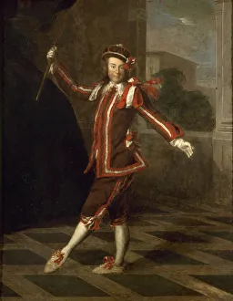 Fool Gallery: Dancing Mezzetin, ca 1720. Creator: Anonymous