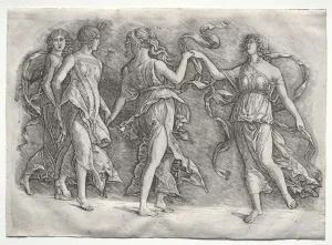 Probably By Prints: Four Dancing Muses, c. 1497. Creator: the so-called Premier Engraver (Italian), probably