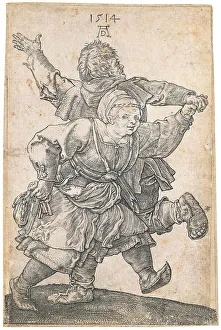 Festivity Prints: Dancing peasant couple, 1514. Creator: Dürer; Albrecht (1471-1528)