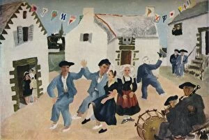 Images Dated 14th May 2019: Dancing Sailors, Brittany by Christopher Woods, 1930, (1936). Creator: Christopher Wood