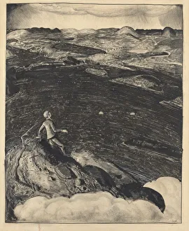 Mountaineering Prints: Dancing Town (The Top of the World), 1922. Creator: George Wesley Bellows