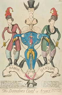 Arms Linked Gallery: The Dandies Coat of Arms, March 28, 1819. March 28, 1819. Creator: George Cruikshank