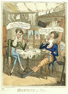 Dandies at Tea, 1818. Creator: Isaac Robert Cruikshank
