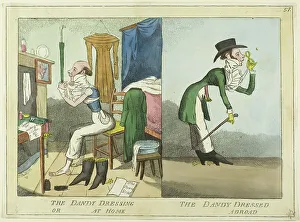 Dandy Prints: The Dandy Dressing; The Dandy Dressed, 1815/25. Creator: JL Marks