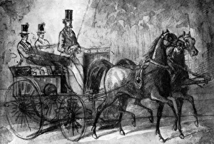 Paul George Prints: A Dandy Driving, 19th century, (1930). Artist: Constantin Guys