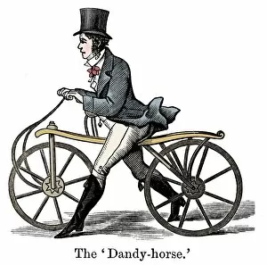 Mechanical Gallery: A Dandy-Horse or Draisienne of the type fashionable c1820