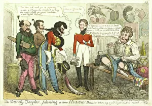 Tailors Shop Prints: The Dandy Tailor, Planing a New Hungry Dress