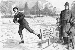 Policeman Gallery: 'Danger !'--A scene in St. Jamess Park, 1886. Creator: Unknown