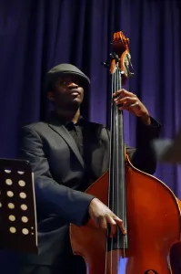 Daniel Casimir, bassist, Watermill Jazz Club, Dorking, Surrey, 2013. Artist: Brian O Connor