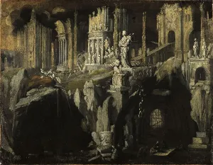 Desolate Prints: Daniel in the Lion's Den, 1624. Creator: Francois de Nome