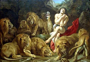 Looking Up Prints: Daniel in the Lions Den, c1615. Artist: Peter Paul Rubens