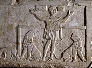Images Dated 8th May 2007: Daniel in the lions Hebrew prophet Daniel, detail of the relief in the sarcophagus in Ecija