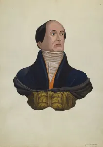 Personality Prints: Daniel Webster Figurehead, c. 1938. Creator: F. W. Powell