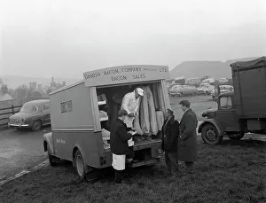 Food Industry Prints: Danish Bacon Company wholesale lorry at Barnsley Market, South Yorkshire, 1961. Artist